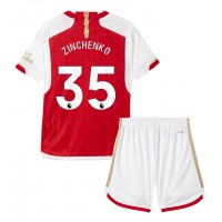 Dětský fotbalový dres Arsenal Oleksandr Zinchenko #35 2023-24 Domácí Krátký Rukáv (+ trenýrky)